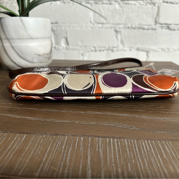 Coach Ashley Scarf Print Signature Logo Satin Shoulder Wallet - Picture 5 of 8